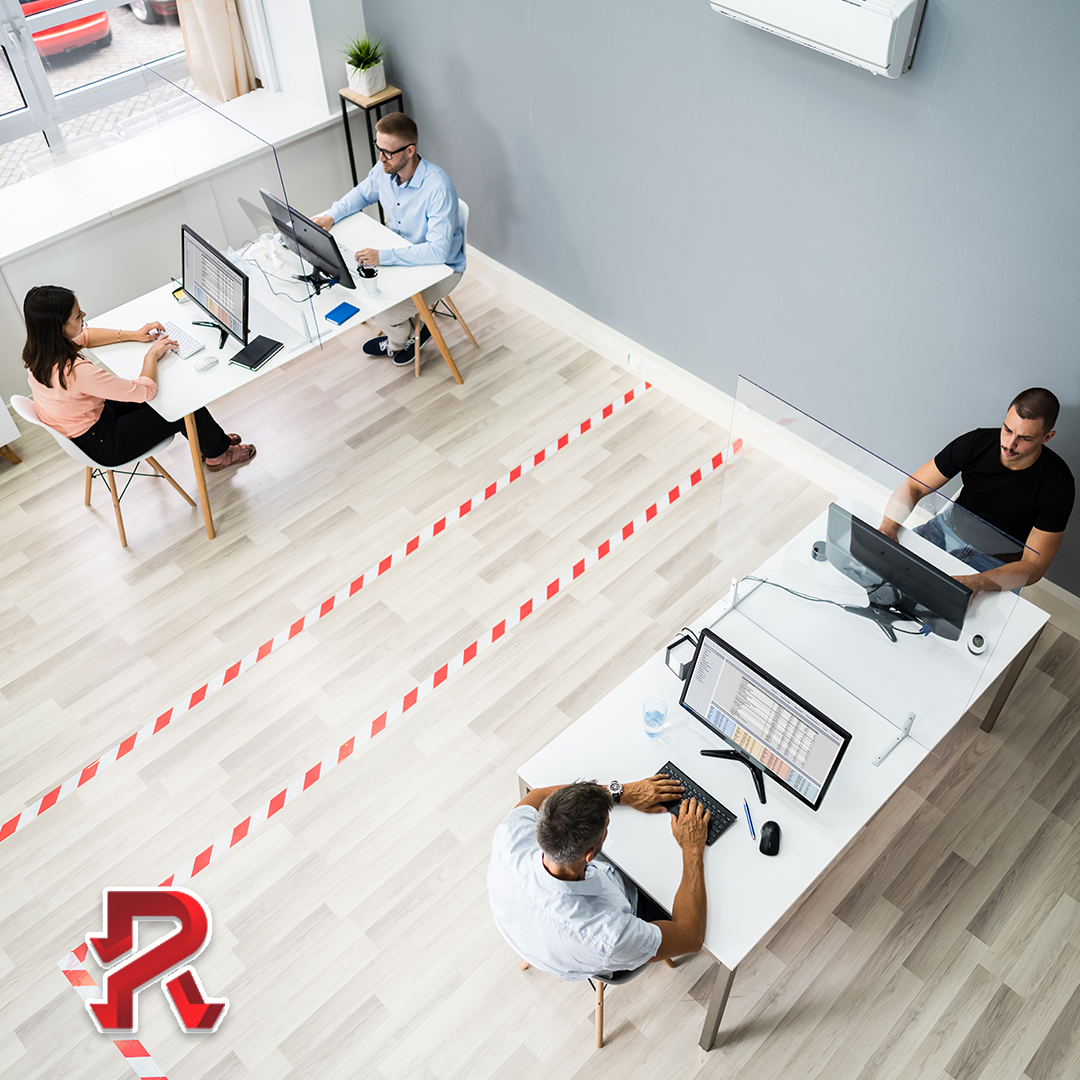 Acrylic Sneeze Guards - Social Distancing Work Environment - Red Slate, Inc.